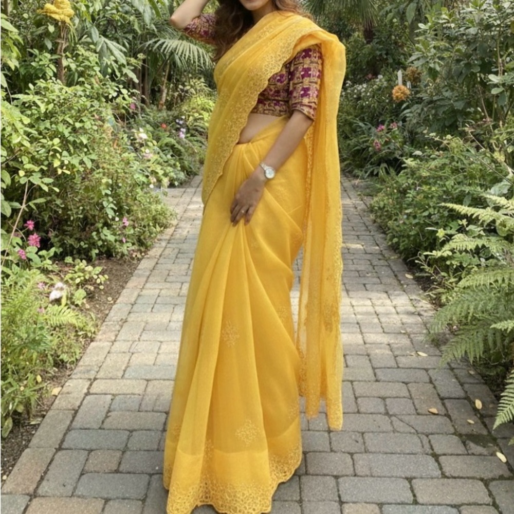 Elegant Yellow Saree